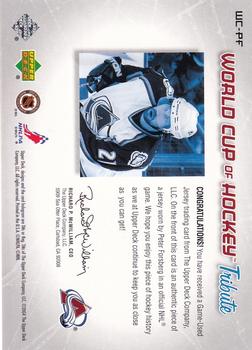 2004-05 Upper Deck - World Cup Tribute #WC-PF Peter Forsberg Back
