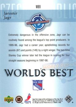 2004-05 Upper Deck - World's Best #WB9 Jaromir Jagr Back