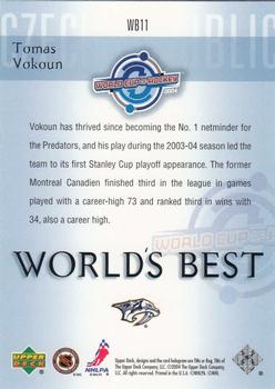 2004-05 Upper Deck - World's Best #WB11 Tomas Vokoun Back