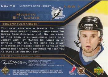 Martin St. Louis 2004 White World Cup of Hockey Game Worn Jersey