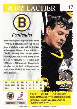 1995-96 Score #17 Blaine Lacher Back