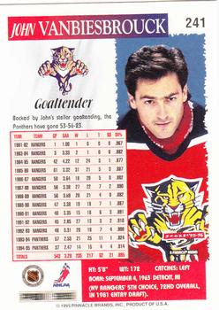 1995-96 Score #241 John Vanbiesbrouck Back