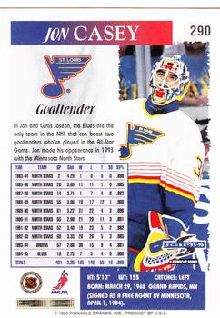 1995-96 Score #290 Jon Casey Back