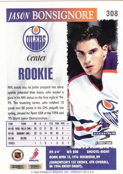 1995-96 Score #308 Jason Bonsignore Back