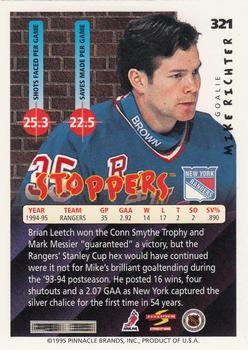 1995-96 Score #321 Mike Richter Back