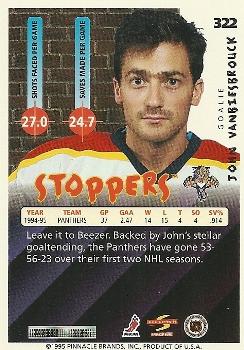 1995-96 Score #322 John Vanbiesbrouck Back