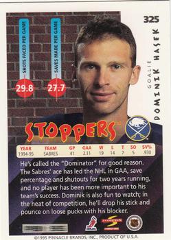 1995-96 Score #325 Dominik Hasek Back
