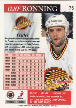 1995-96 Score #75 Cliff Ronning Back