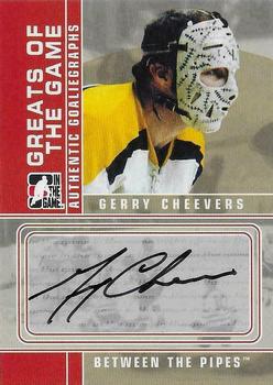 2008-09 In The Game Between The Pipes - Autographs #A-GC Gerry Cheevers  Front