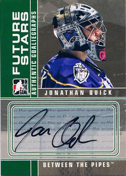 2008-09 In The Game Between The Pipes - Autographs #A-JQ Jonathan Quick  Front