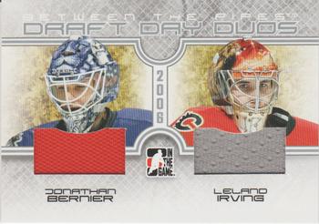 2008-09 In The Game Between The Pipes - Draft Day Duos #DDD-03 Jonathan Bernier / Leland Irving  Front