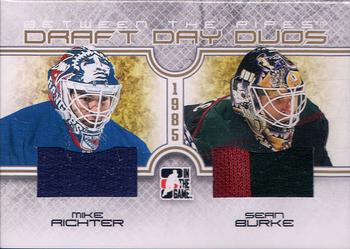2008-09 In The Game Between The Pipes - Draft Day Duos Gold #DDD-16 Mike Richter / Sean Burke  Front