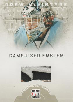 2008-09 In The Game Between The Pipes - Game-Used Emblems #GUE-23 Drew MacIntyre  Front