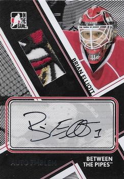 2008-09 In The Game Between The Pipes - Auto Emblems #AE-BE Brian Elliott  Front