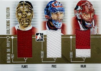 2008-09 In The Game Between The Pipes - Goaltending Evolution Gold #GE-07 Jacques Plante / Carey Price / Jaroslav Halak  Front