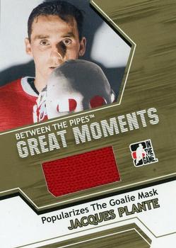 2008-09 In The Game Between The Pipes - Great Moments Gold #GM-01 Jacques Plante  Front