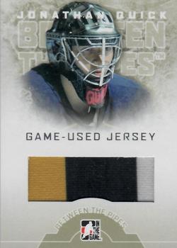 2008-09 In The Game Between The Pipes - Game-Used Jerseys #GUJ-31 Jonathan Quick  Front