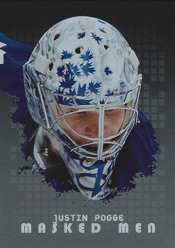2008-09 In The Game Between The Pipes - Masked Men #MM-27 Justin Pogge  Front