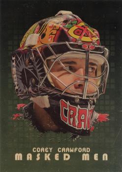 2008-09 In The Game Between The Pipes - Masked Men Gold #MM-04 Corey Crawford  Front