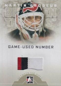 2008-09 In The Game Between The Pipes - Game-Used Numbers #GUN-01 Martin Brodeur  Front