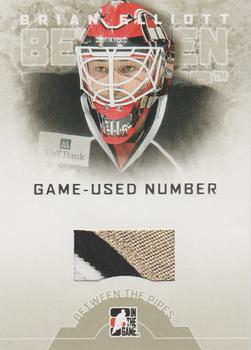 2008-09 In The Game Between The Pipes - Game-Used Numbers #GUN-06 Brian Elliott  Front