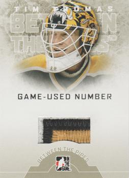 2008-09 In The Game Between The Pipes - Game-Used Numbers #GUN-15 Tim Thomas  Front