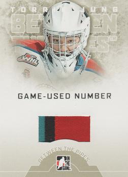 2008-09 In The Game Between The Pipes - Game-Used Numbers #GUN-16 Torrie Jung  Front