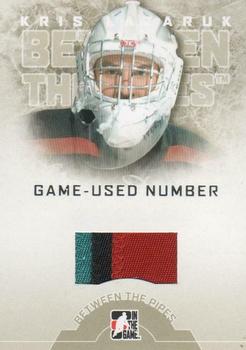 2008-09 In The Game Between The Pipes - Game-Used Numbers #GUN-17 Kris Lazaruk  Front