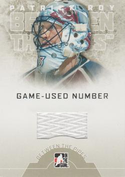 2008-09 In The Game Between The Pipes - Game-Used Numbers #GUN-34 Patrick Roy  Front