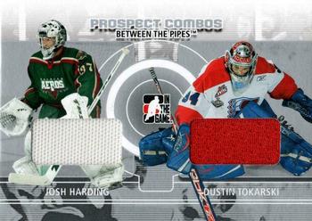 2008-09 In The Game Between The Pipes - Prospect Combos #PC-08 Josh Harding / Dustin Tokarski  Front