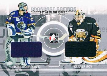 2008-09 In The Game Between The Pipes - Prospect Combos #PC-09 Jonathan Quick / Olivier Roy  Front