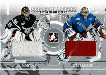 2008-09 In The Game Between The Pipes - Prospect Combos #PC-11 Al Montoya / Steve Mason  Front