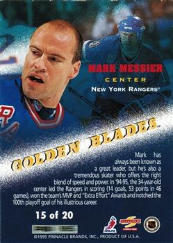 1995-96 Score - Golden Blades #15 Mark Messier Back