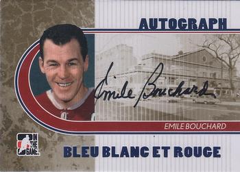 2008-09 In The Game Bleu Blanc et Rouge - Autographs #A-EB Emile Bouchard Front