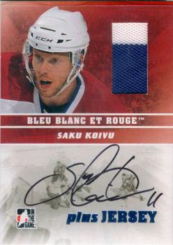 2008-09 In The Game Bleu Blanc et Rouge - Autographs Plus Jersey #AP-SK Saku Koivu  Front