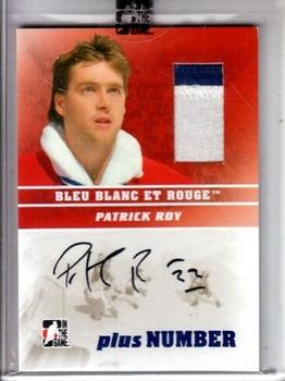 2008-09 In The Game Bleu Blanc et Rouge - Autographs Plus Number #AP-PR Patrick Roy  Front