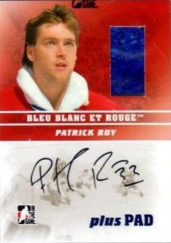 2008-09 In The Game Bleu Blanc et Rouge - Autographs Plus Pad #AP-PR Patrick Roy  Front