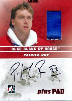 2008-09 In The Game Bleu Blanc et Rouge - Autographs Plus Pad Rouge #AP-PR Patrick Roy  Front