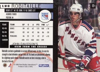 1995-96 SkyBox Impact #113 Luc Robitaille Back