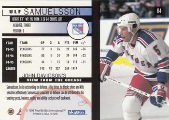 1995-96 SkyBox Impact #114 Ulf Samuelsson Back