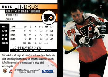 1995-96 SkyBox Impact #127 Eric Lindros Back