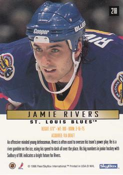 1995-96 SkyBox Impact #218 Jamie Rivers Back