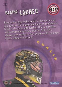 1995-96 SkyBox Impact #232 Blaine Lacher Back