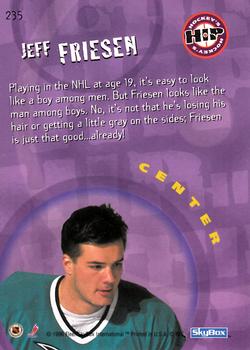 1995-96 SkyBox Impact #235 Jeff Friesen Back