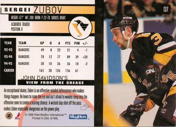 1995-96 SkyBox Impact #137 Sergei Zubov Back