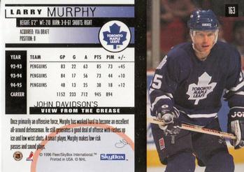 1995-96 SkyBox Impact #163 Larry Murphy Back