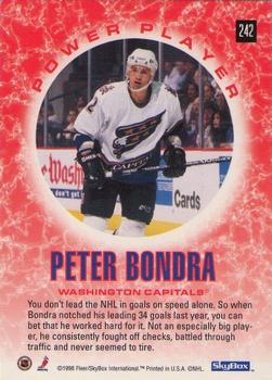 1995-96 SkyBox Impact #242 Peter Bondra Back