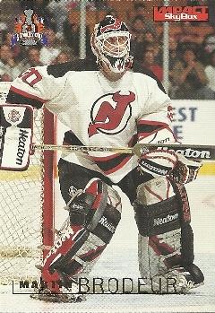 1995-96 SkyBox Impact #90 Martin Brodeur Front