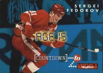 1995-96 SkyBox Impact - Countdown to Impact #6 Sergei Fedorov Front