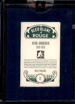 2008-09 In The Game Bleu Blanc et Rouge - Vintage #13 Herb Gardiner  Back